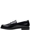 CLARKS WOMENS SLIP ON LOAFER - BLACK LEATHER